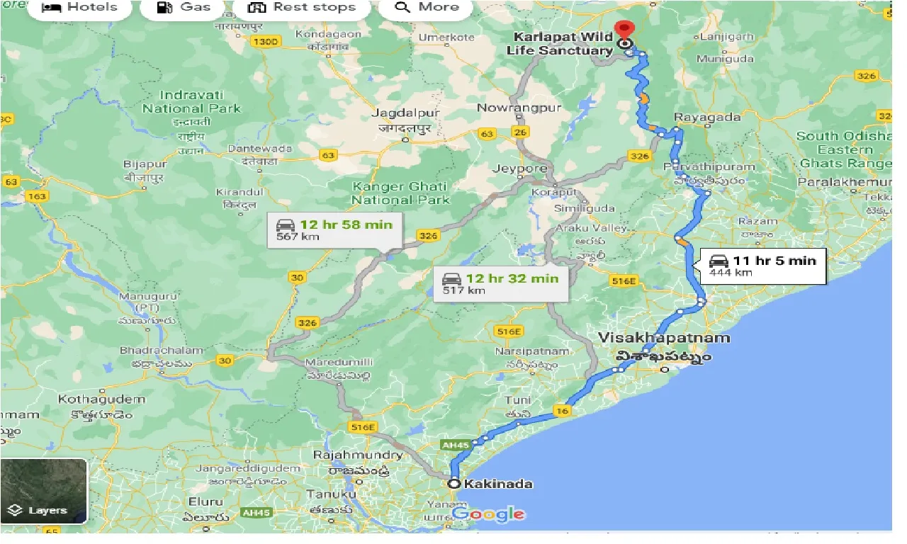 kakinada-to-karlapat-wild-sanctuary-one-way