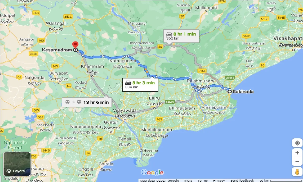 kakinada-to-kesamudram-taxi