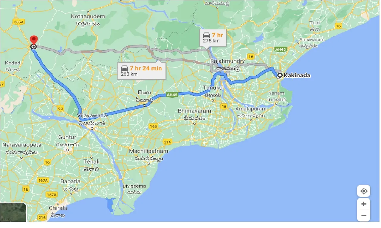 kakinada-to-khammam-one-way
