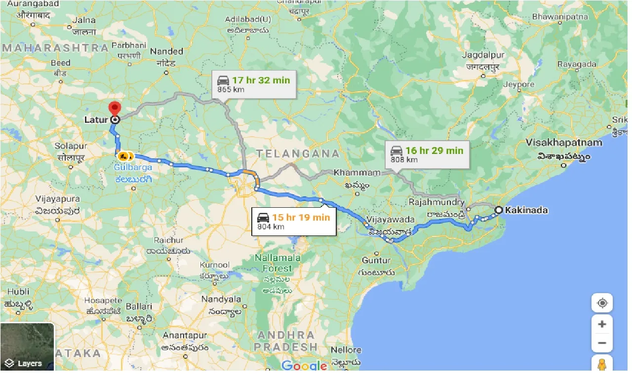 Kakinada To Latur Taxi kakinada-to-latur-taxi