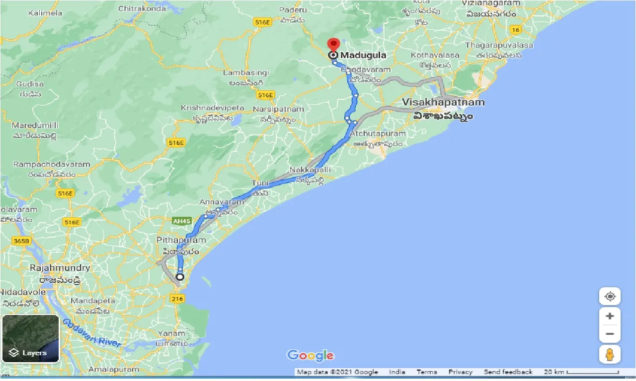 kakinada-to-madugula-one-way