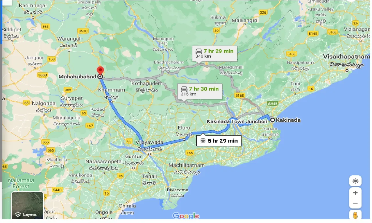 kakinada-to-mahabubabad-taxi
