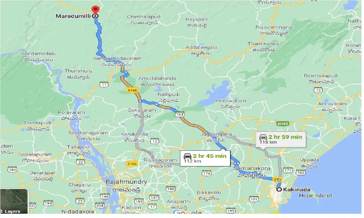 kakinada-to-maredumilli-one-way