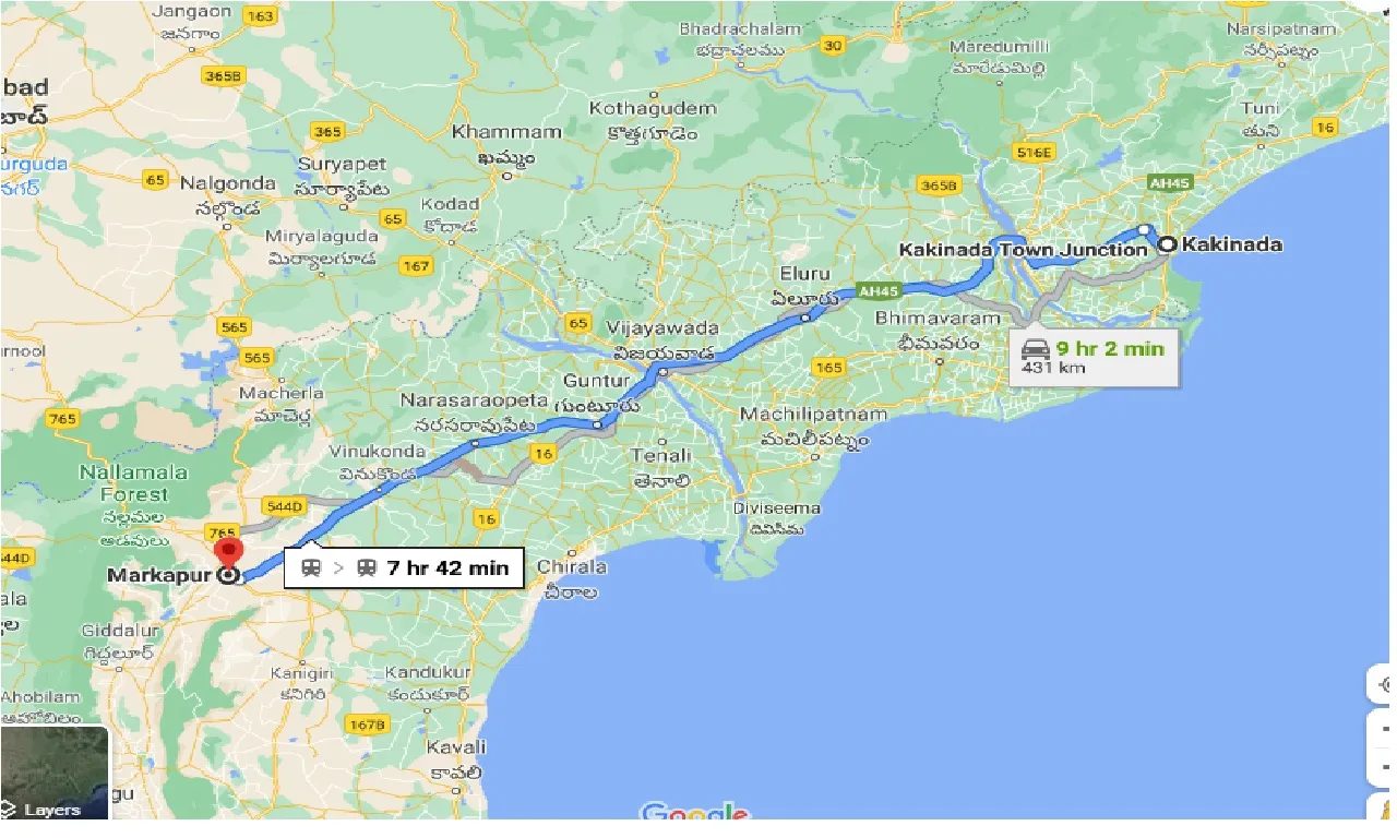 kakinada-to-markapur-one-way