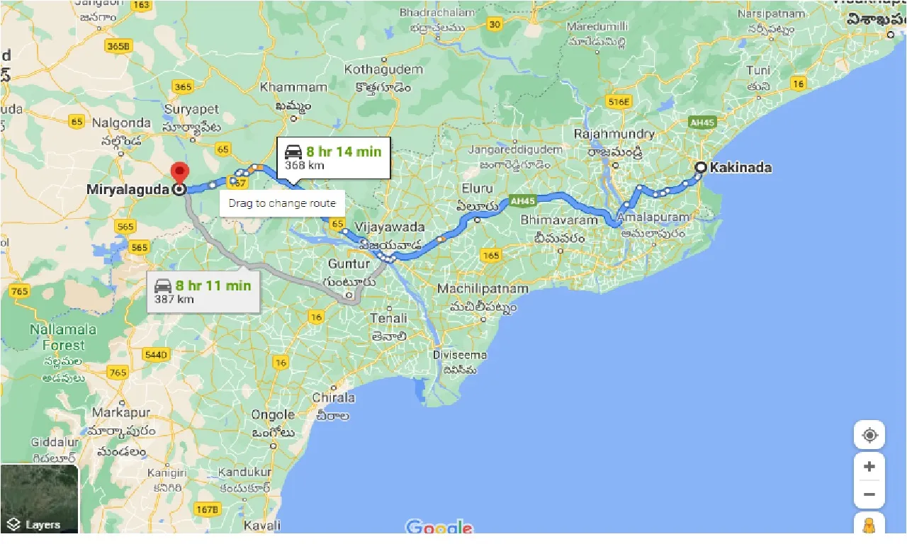 kakinada-to-miryalaguda-taxi
