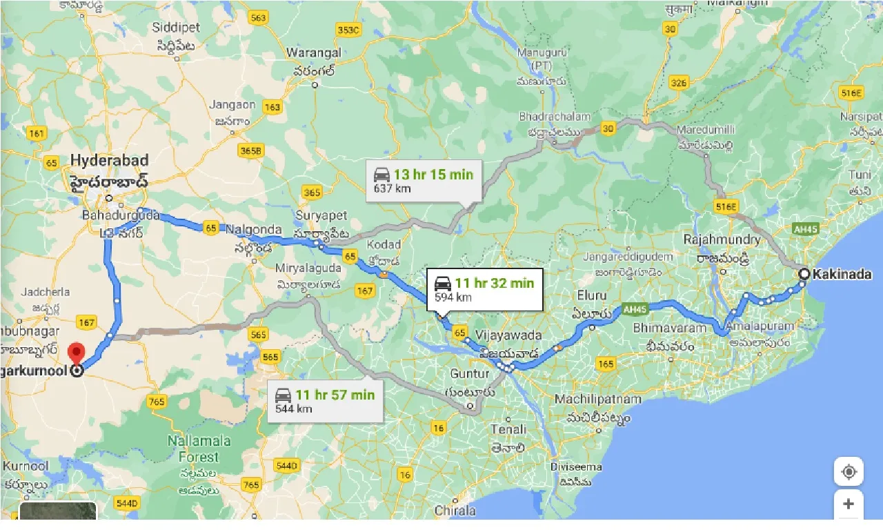 kakinada-to-nagarkurnool-one-way