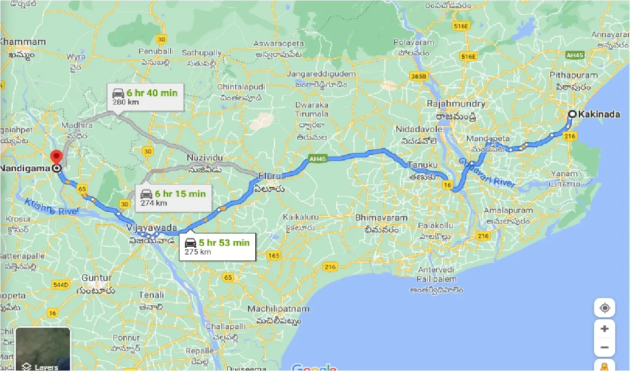 kakinada-to-nandigama-one-way