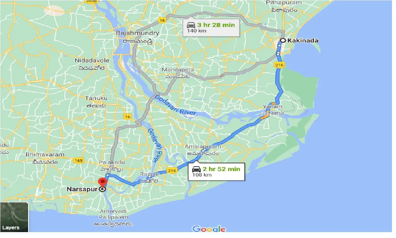 Kakinada To Narsapur One Way kakinada-to-narsapur-one-way