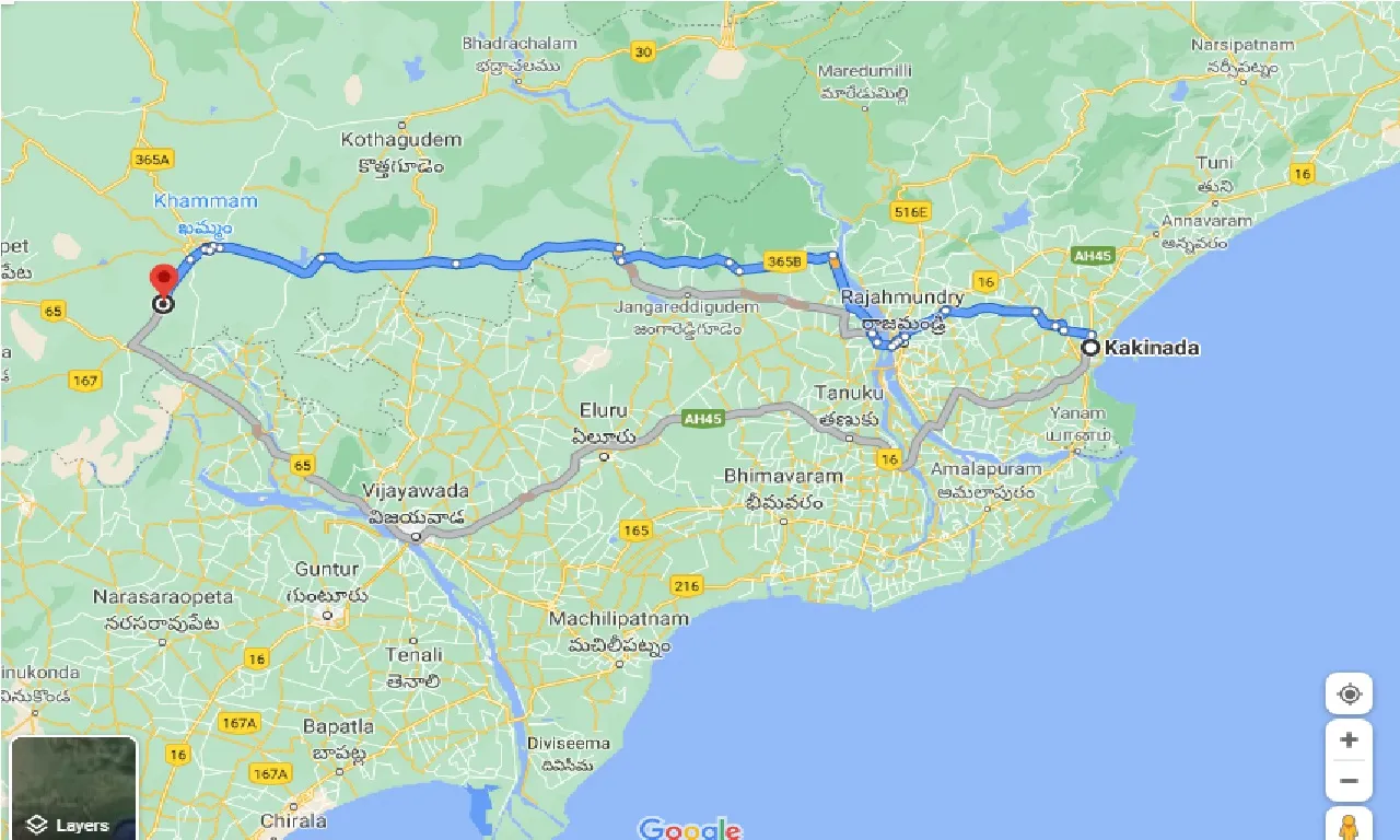 kakinada-to-nelakondapally-one-way