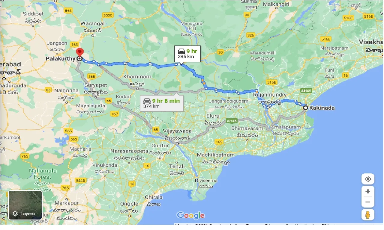 kakinada-to-palakurthy-one-way