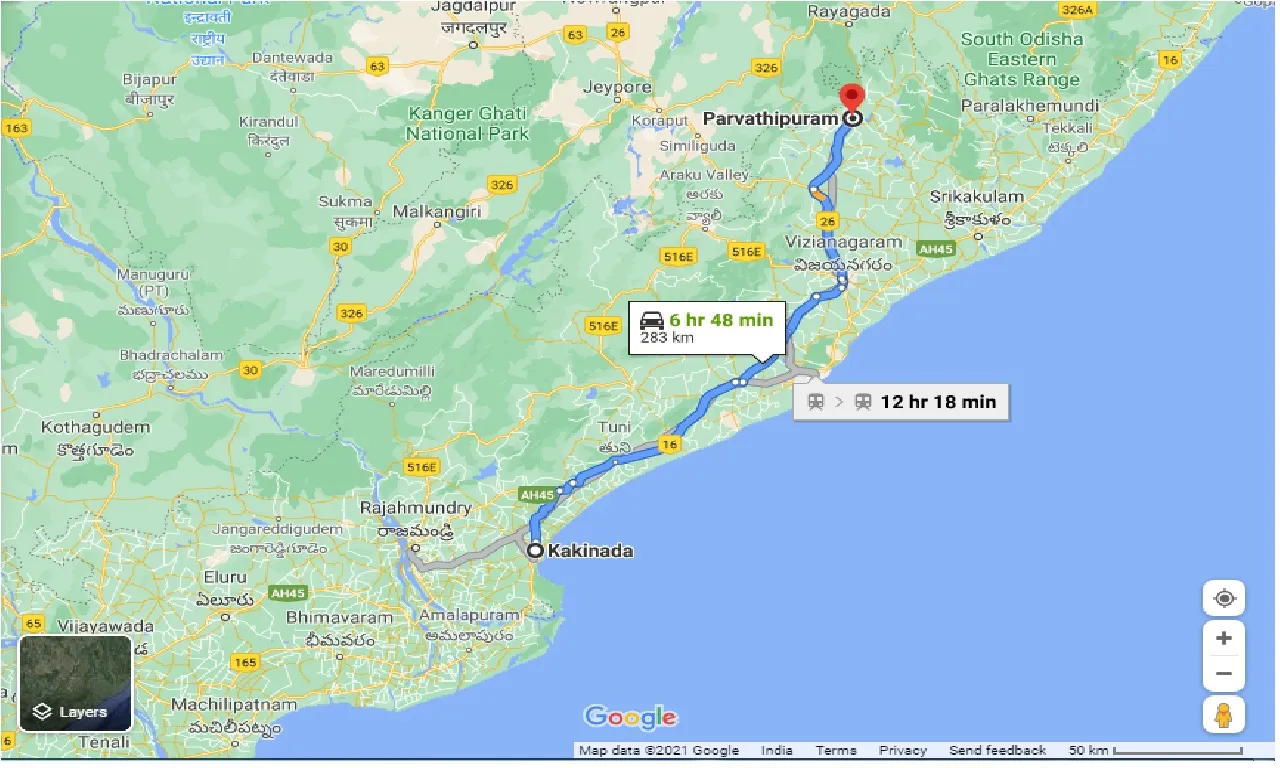 kakinada-to-parvathipuram-taxi