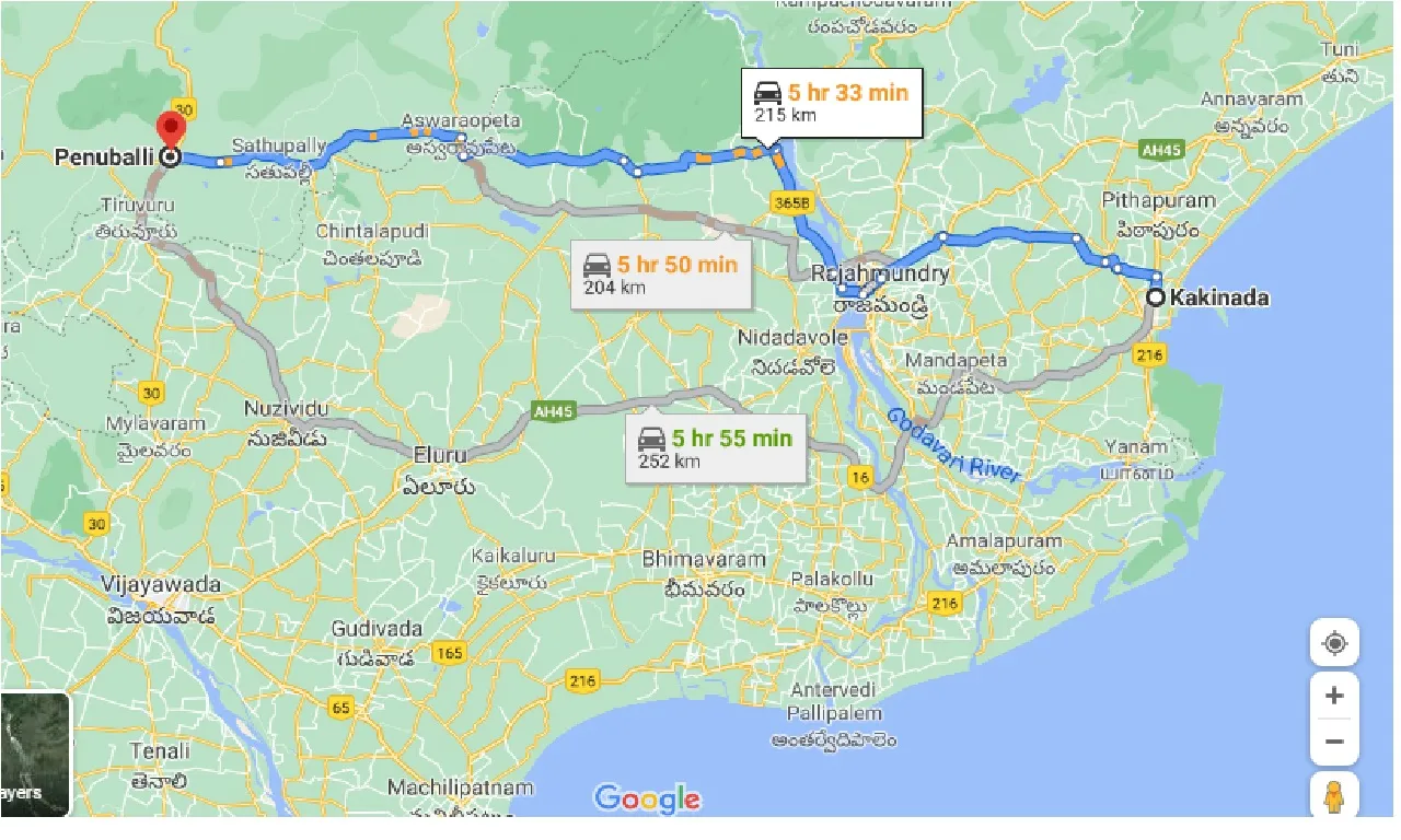 kakinada-to-penuballi-one-way