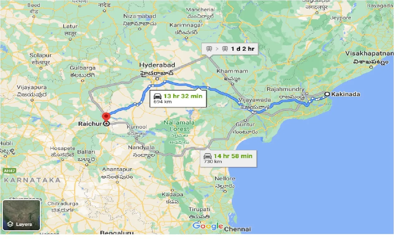 kakinada-to-raichur-taxi
