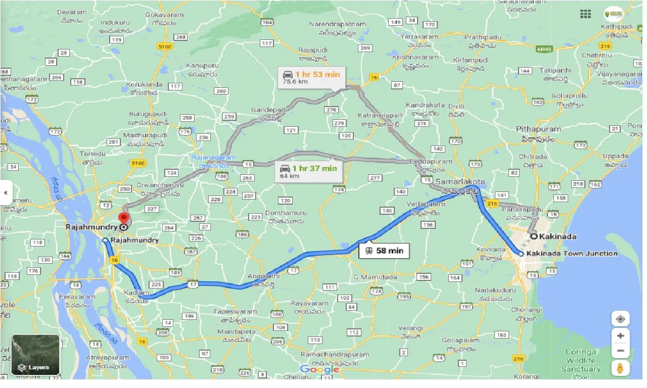 kakinada-to-rajahmundry-outstation