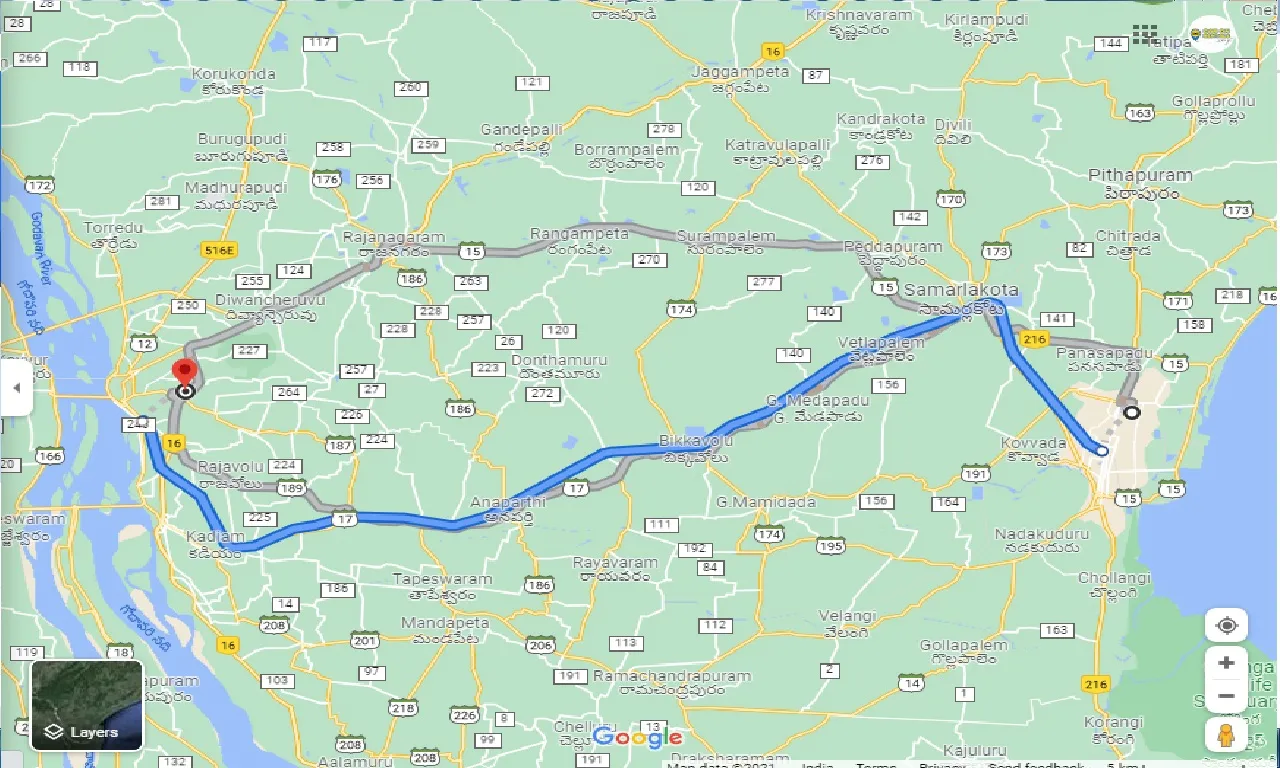 kakinada-to-rajahmundry-round-trip
