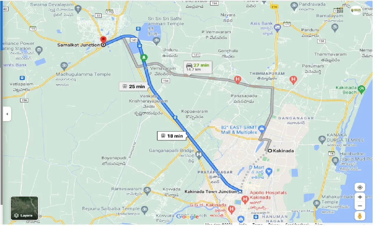 kakinada-to-samalkot-jn-round-trip