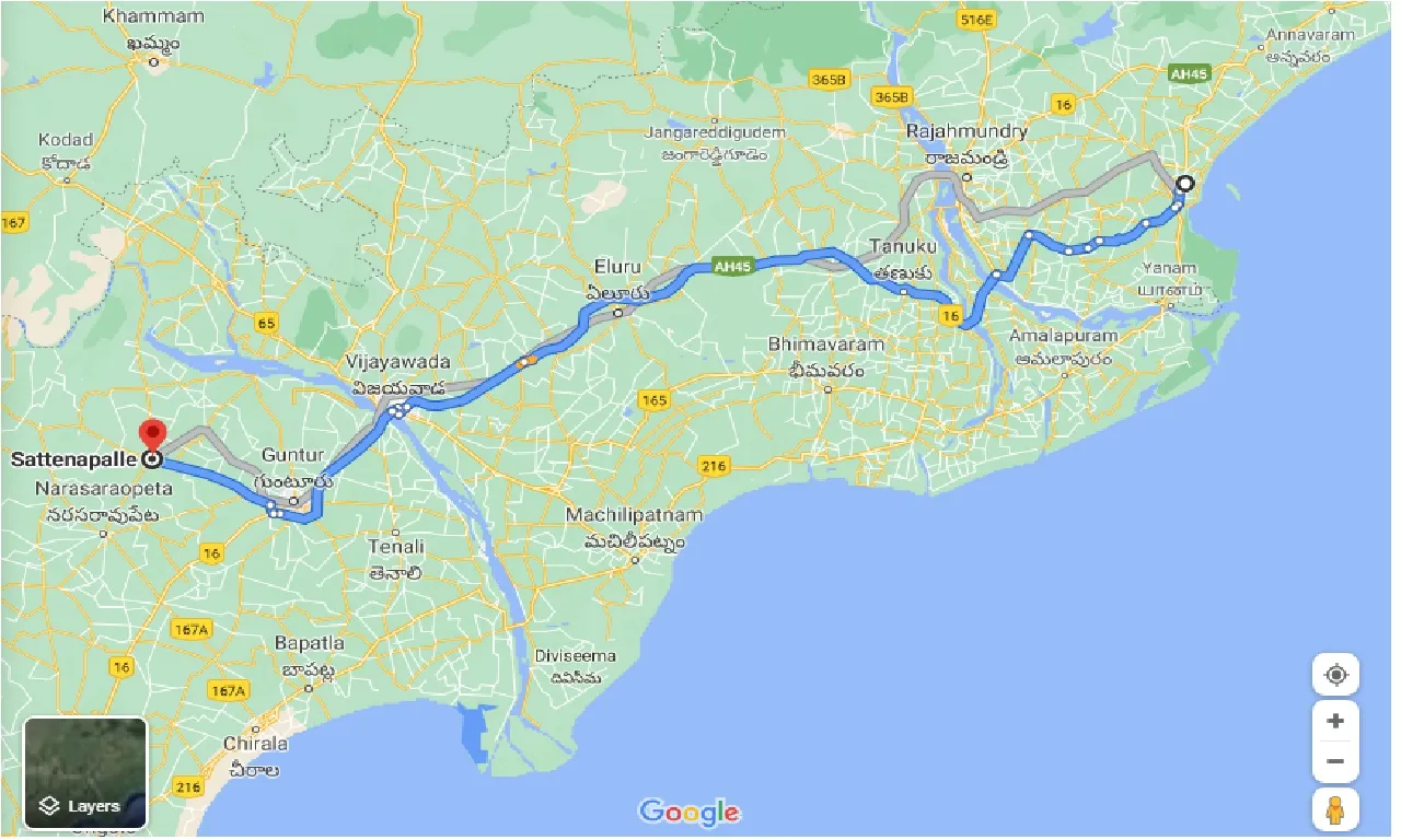 kakinada-to-sattenapalle-one-way