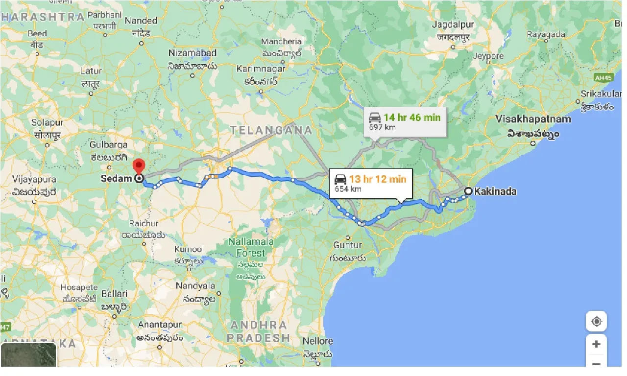 kakinada-to-sedam-taxi