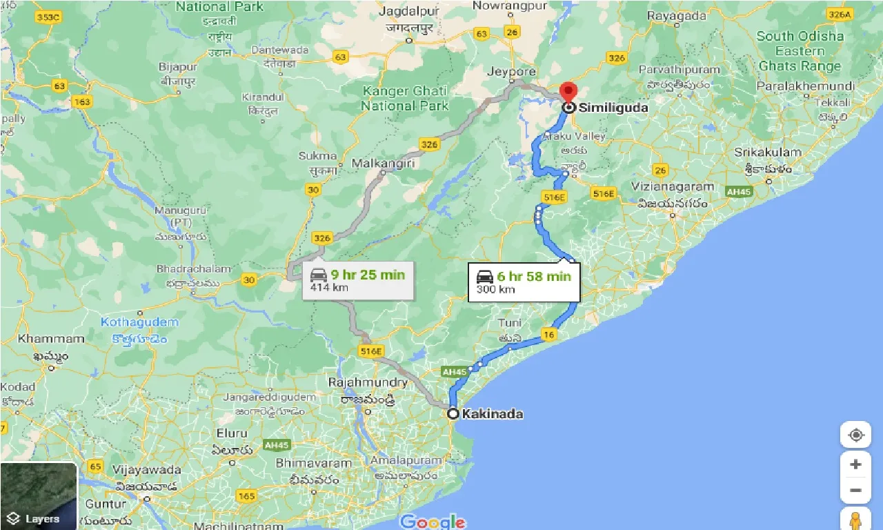 kakinada-to-similiguda-one-way