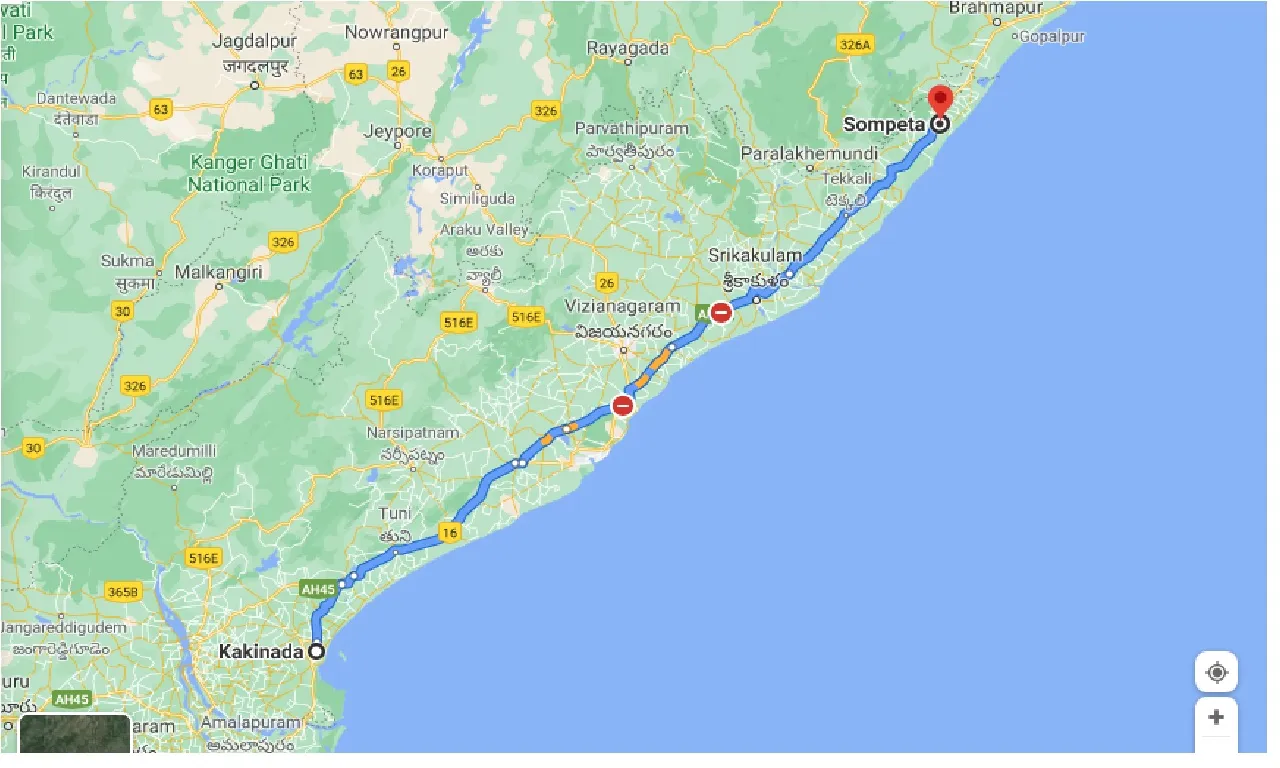 kakinada-to-sompeta-one-way