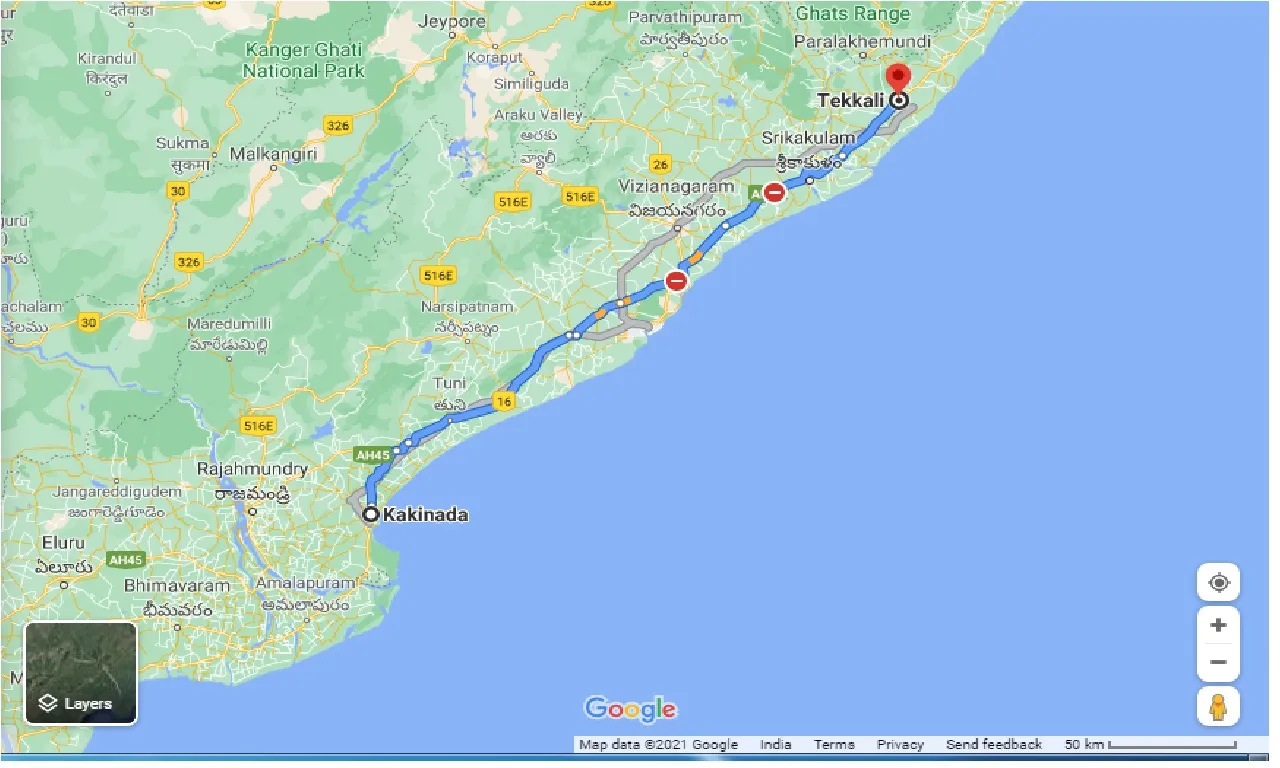 kakinada-to-tekkali-one-way