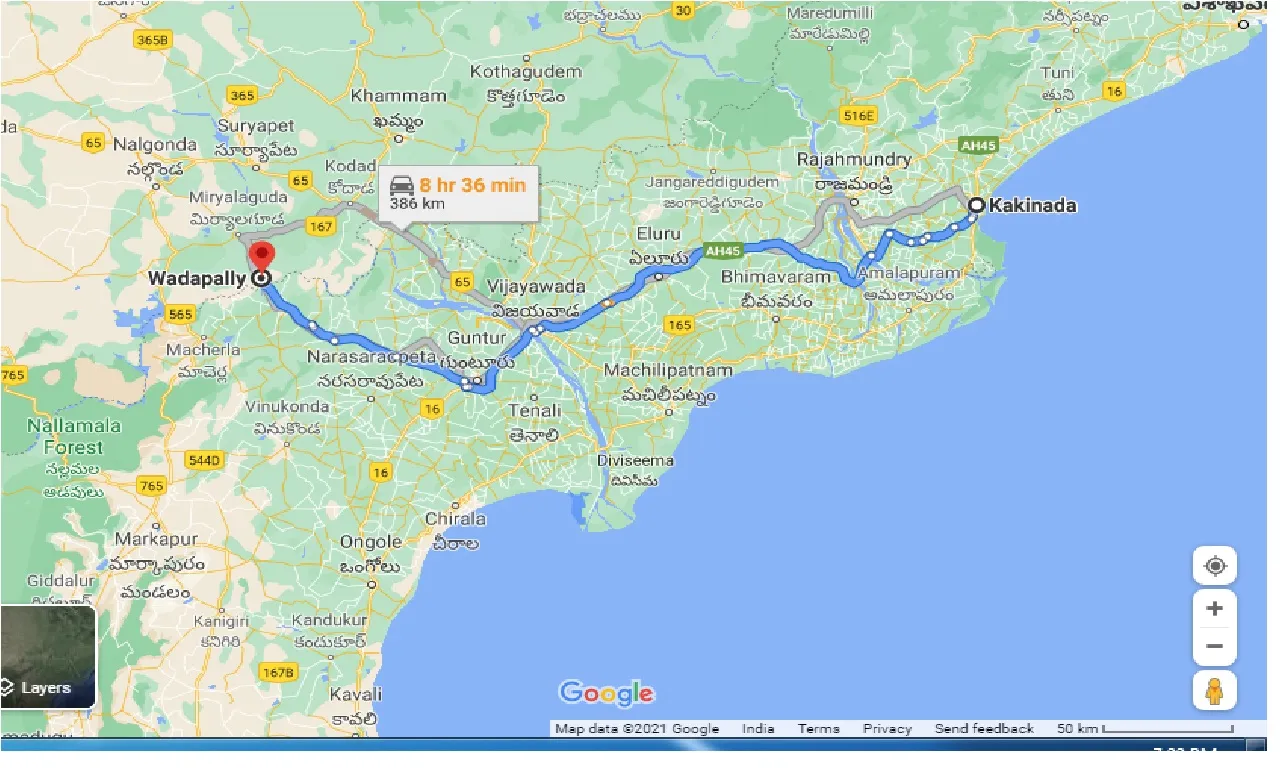 kakinada-to-wadapally-taxi