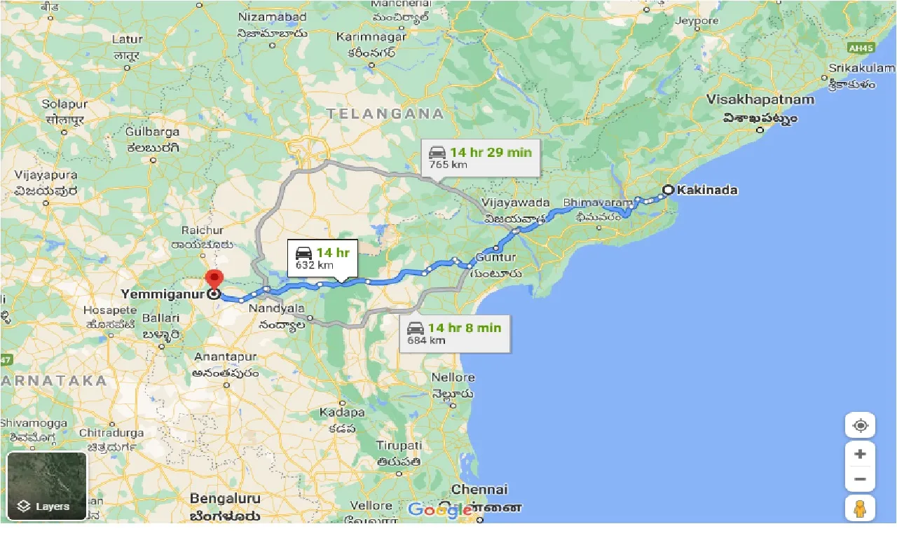 kakinada-to-yemmiganur-one-way