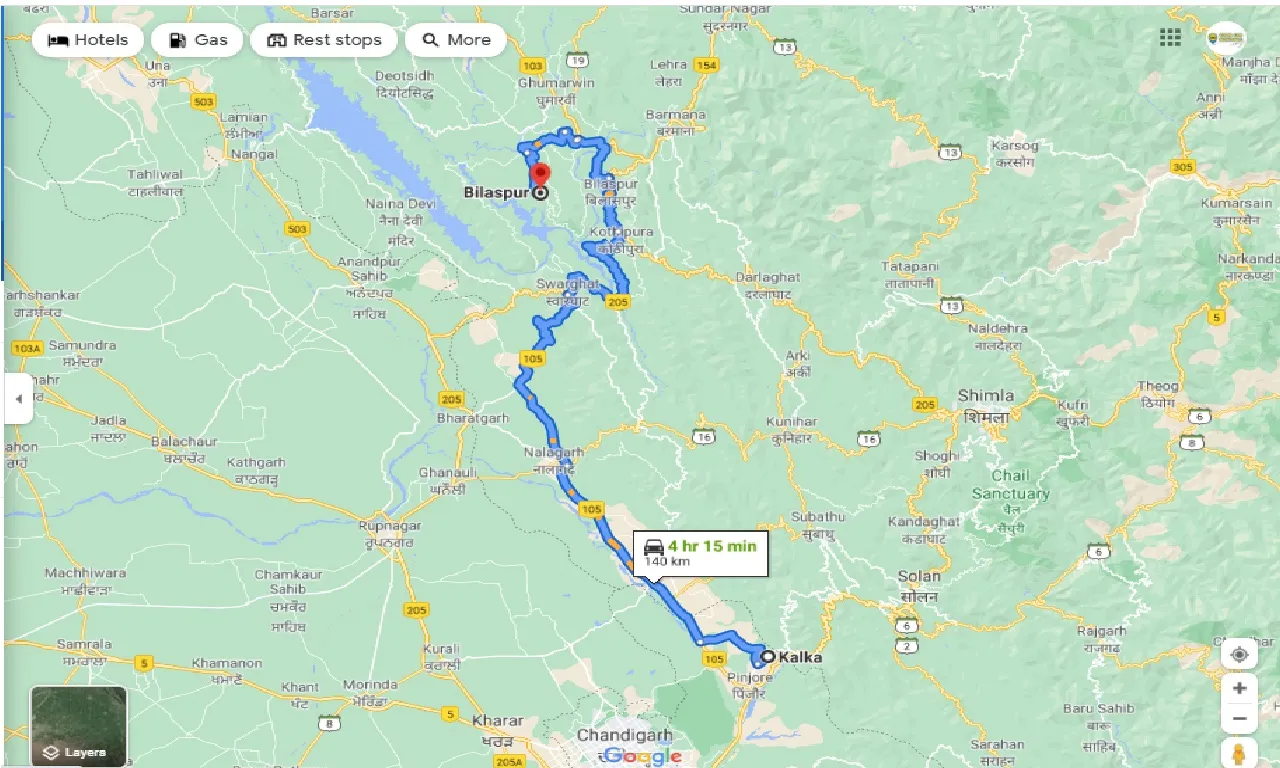 kalka-to-bilaspur-HP-one-way