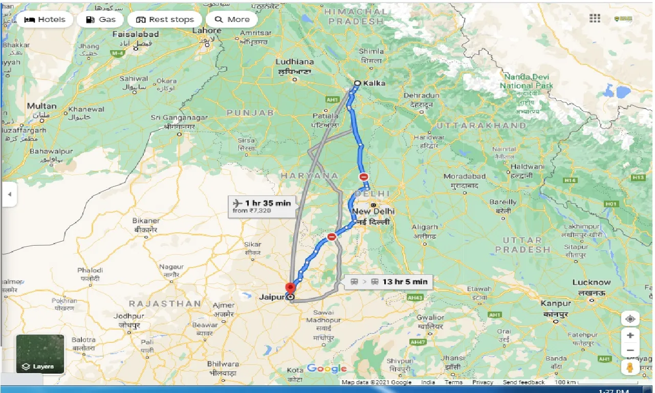 kalka-to-jaipur-round-trip