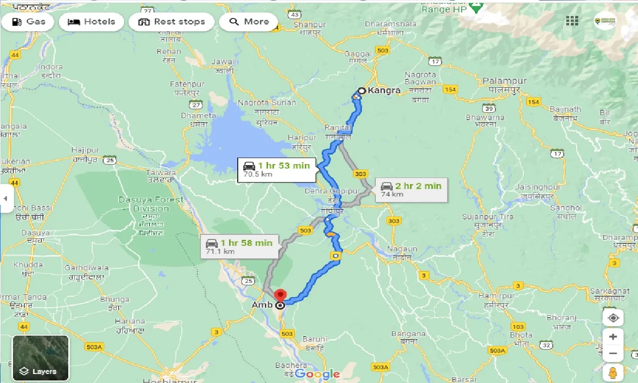 kangra-to-amb-taxi