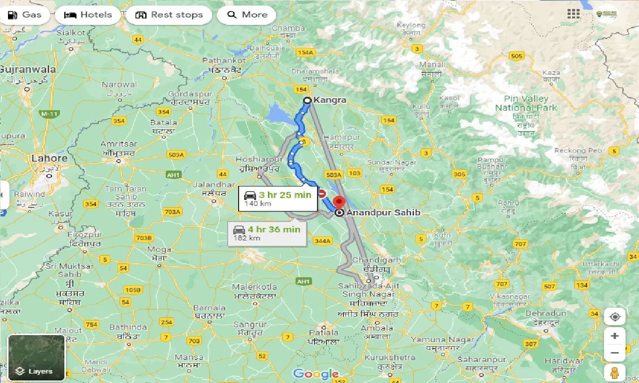 kangra-to-anandpur-sahib-one-way