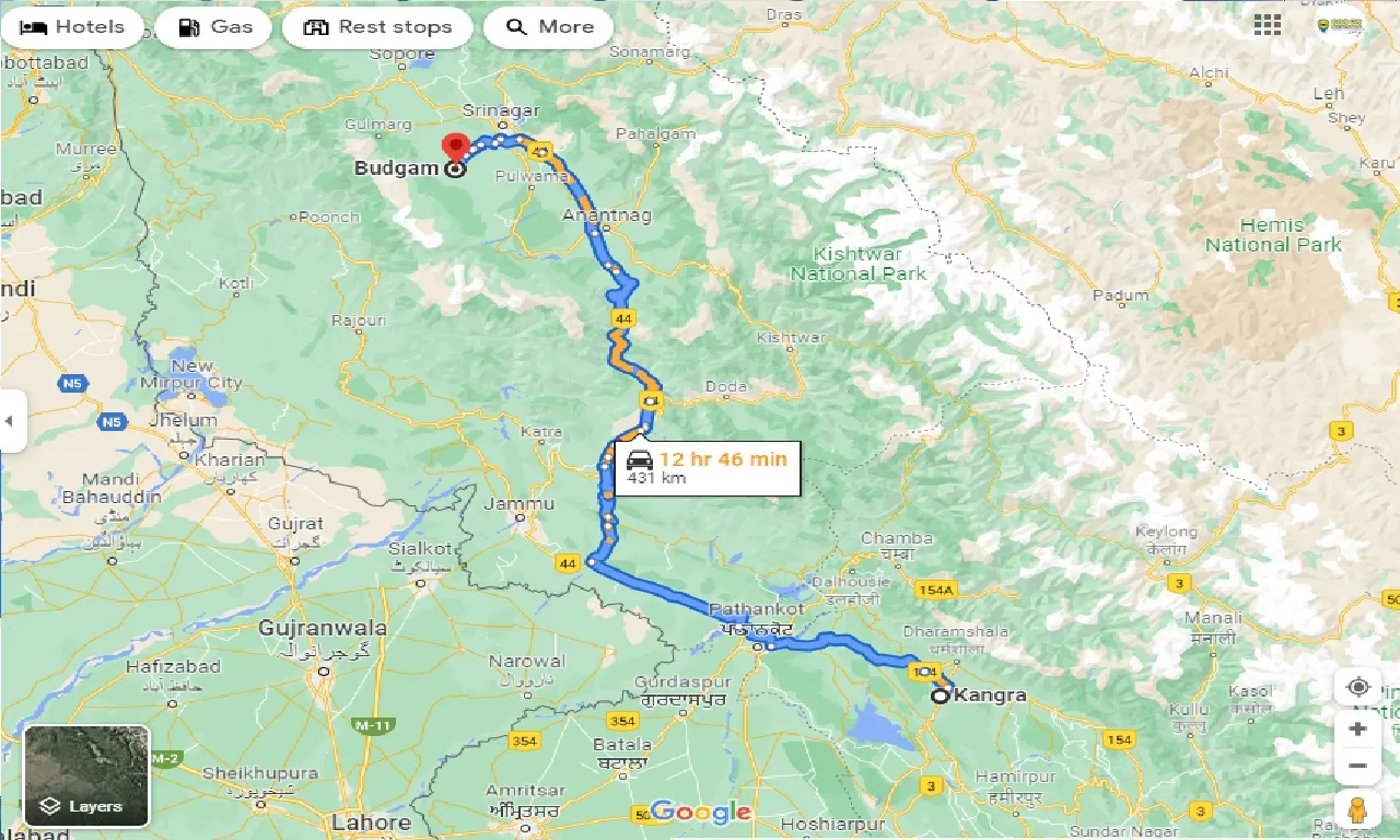 kangra-to-badgam-taxi