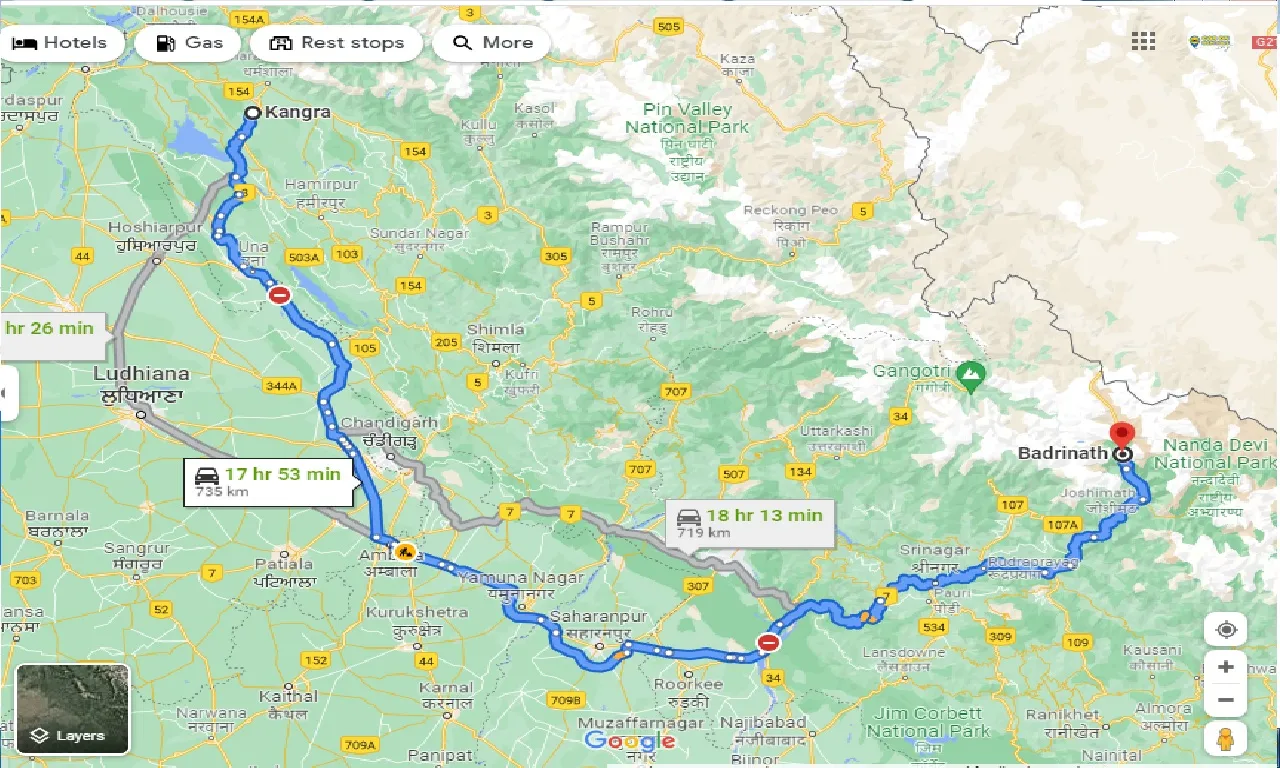 kangra-to-badrinath-taxi
