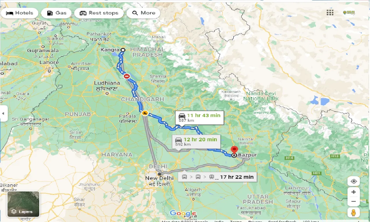kangra-to-bazpur-taxi
