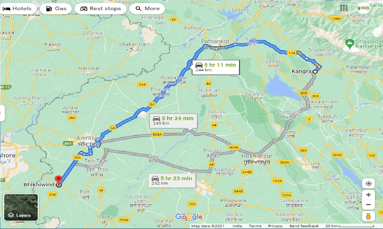 kangra-to-bhikhiwind-taxi