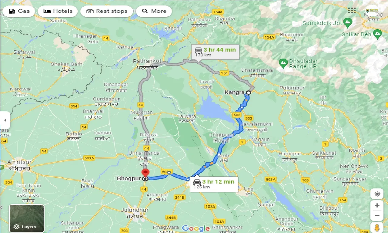 kangra-to-bhogpur-taxi