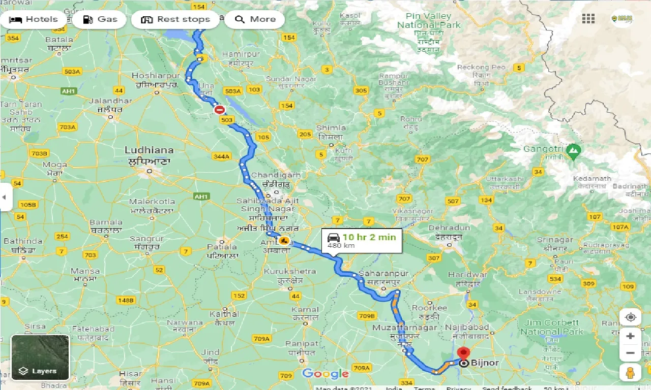 kangra-to-bijnor-taxi