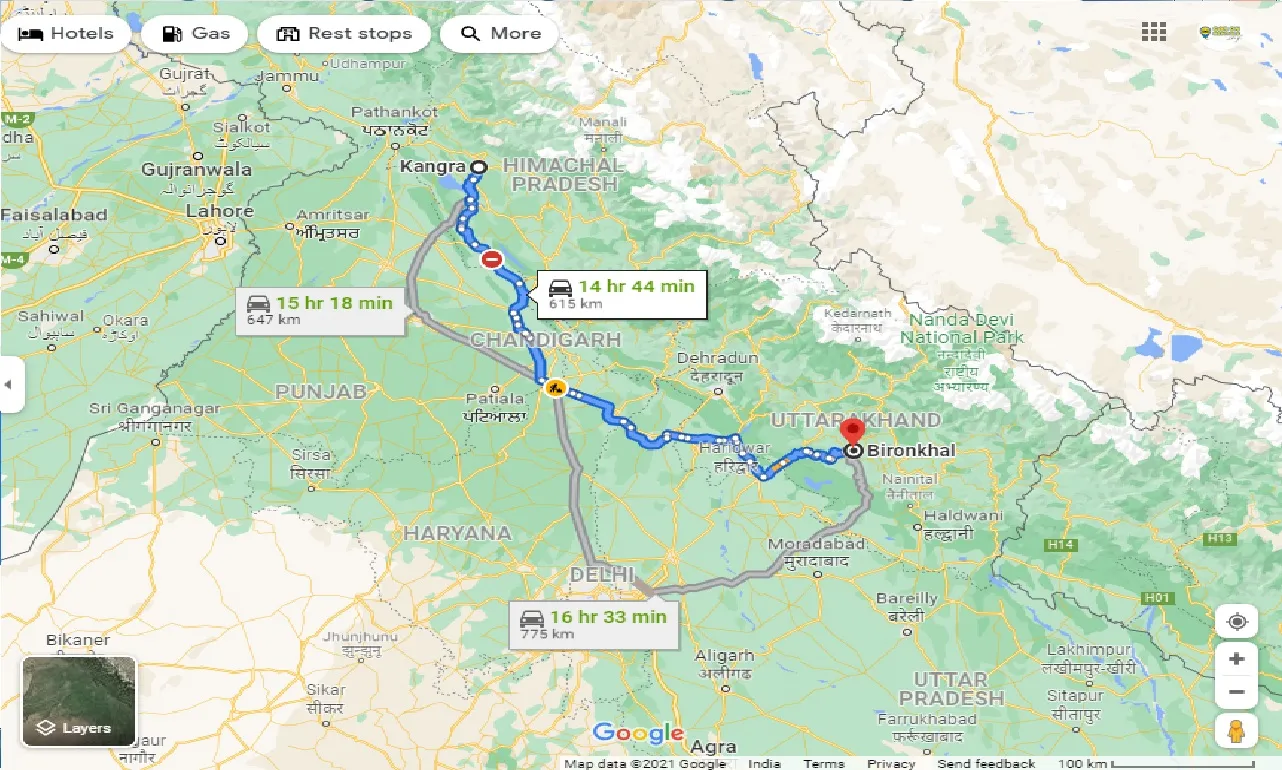 kangra-to-bironkhal-taxi
