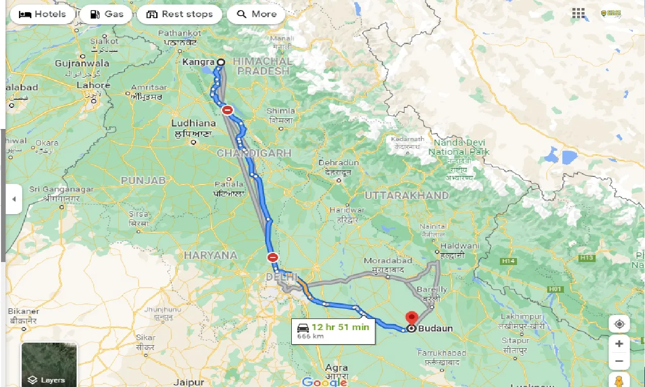 kangra-to-budaun-taxi