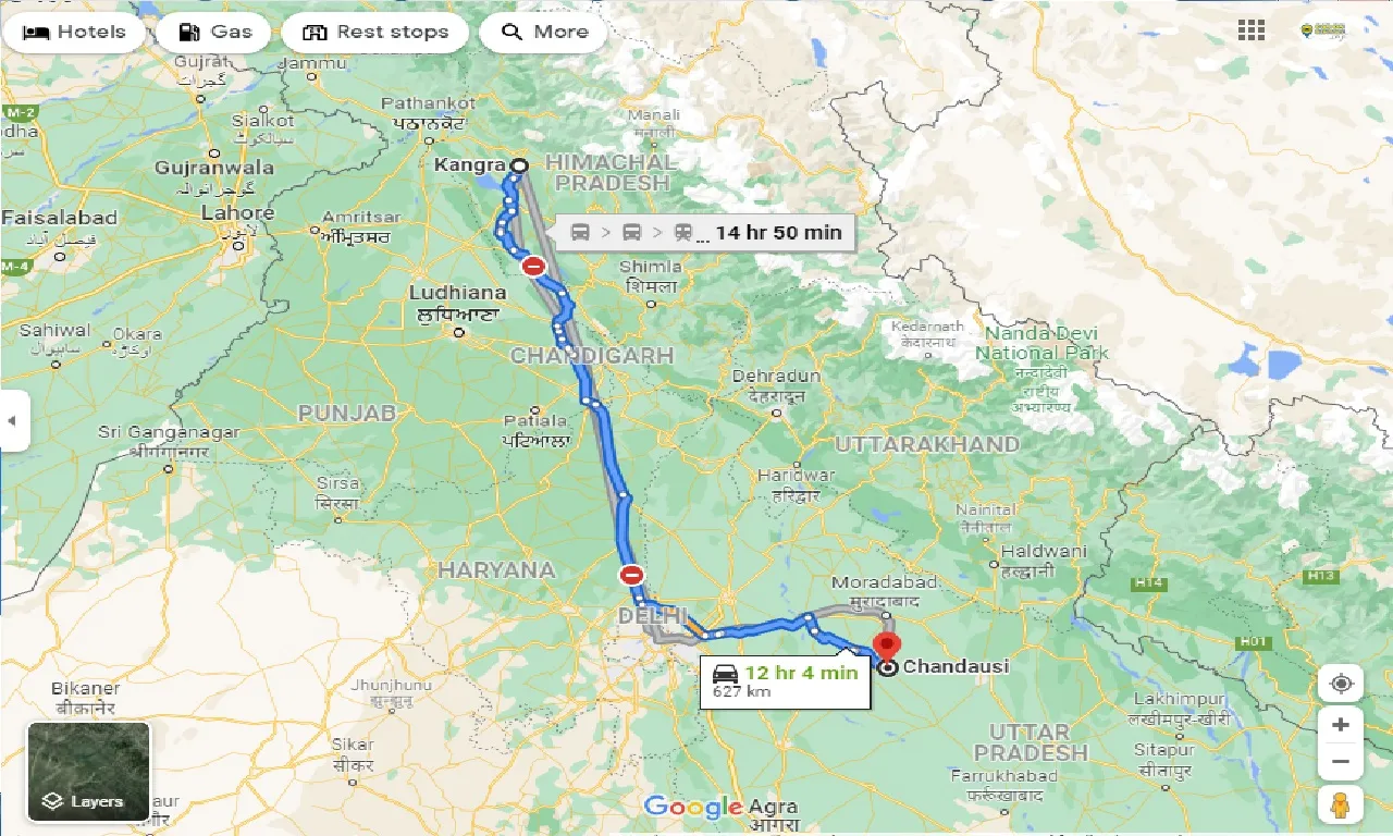 kangra-to-chandausi-taxi