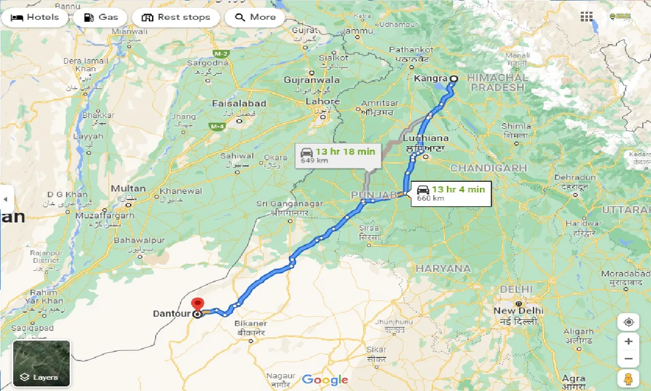 kangra-to-dantour-taxi