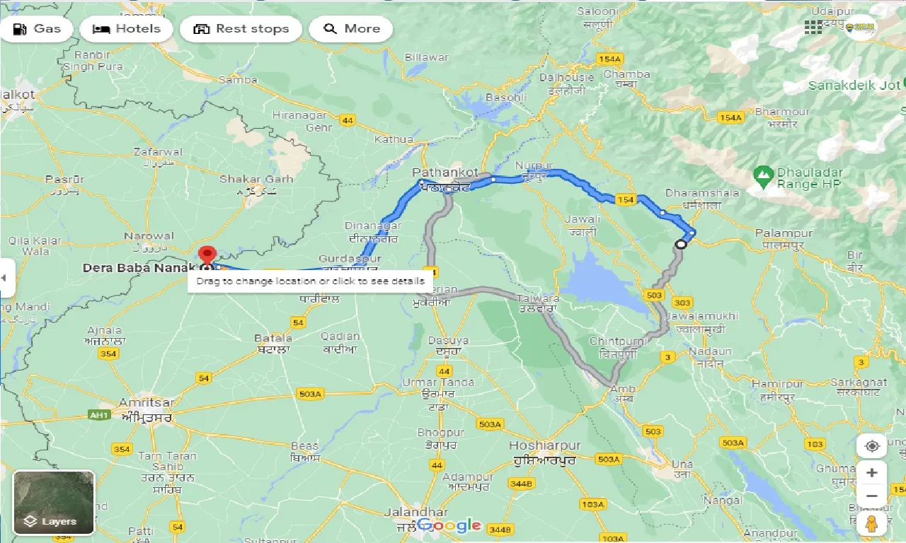 kangra-to-dera-baba-nanak-taxi