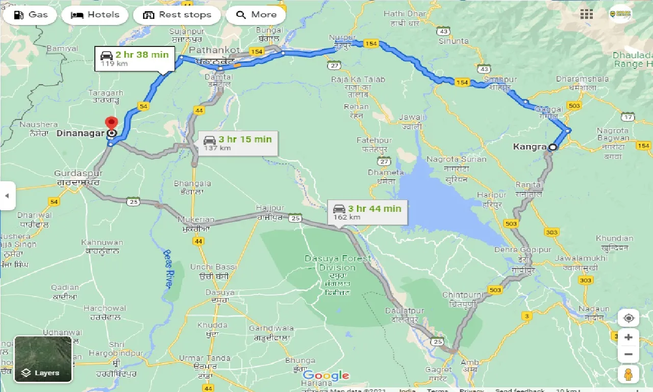 kangra-to-dinanagar-taxi