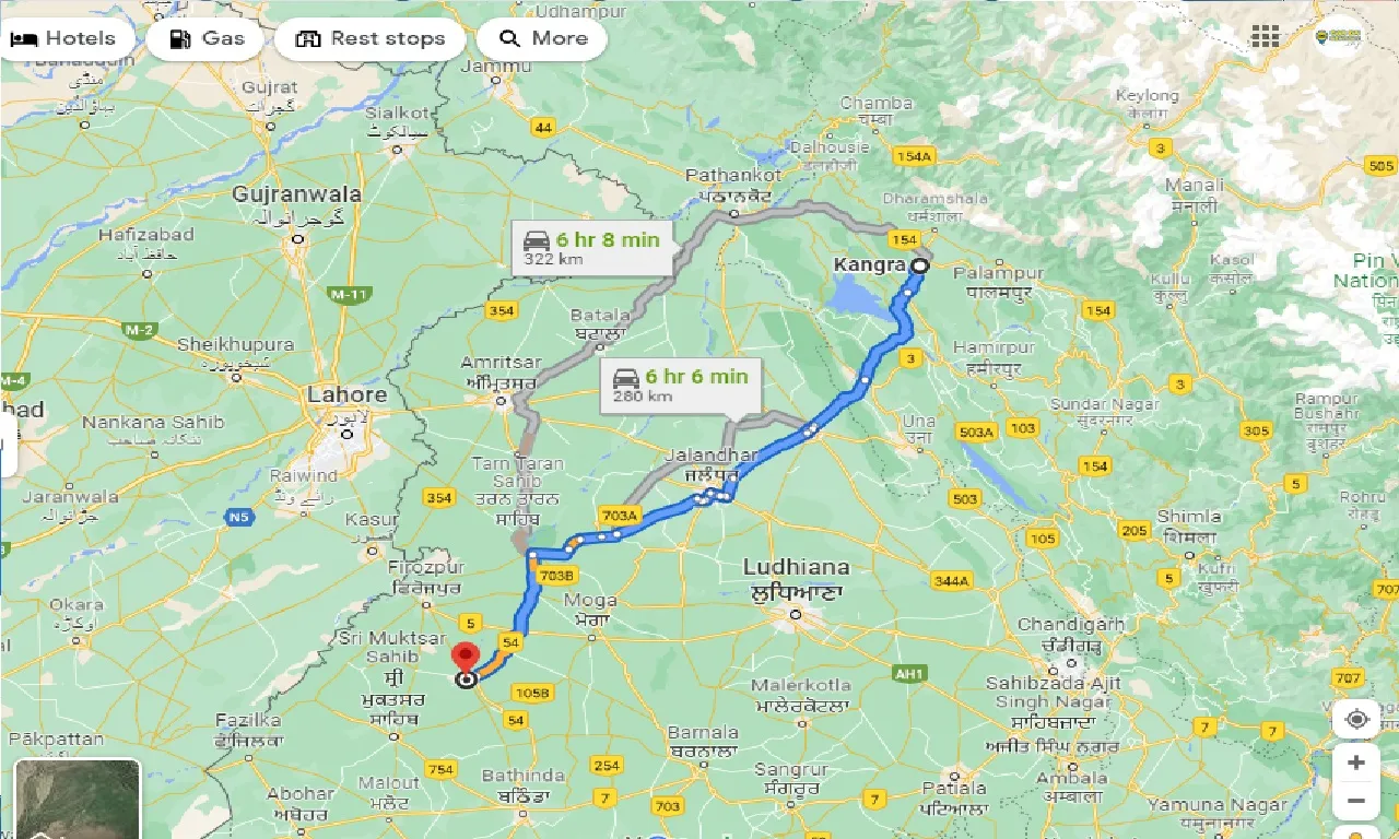 kangra-to-faridkot-taxi