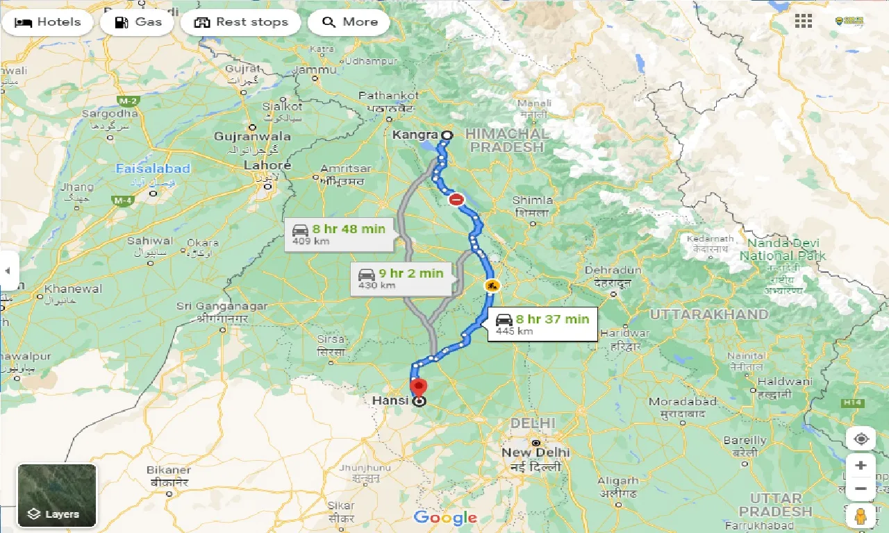 kangra-to-hansi-taxi