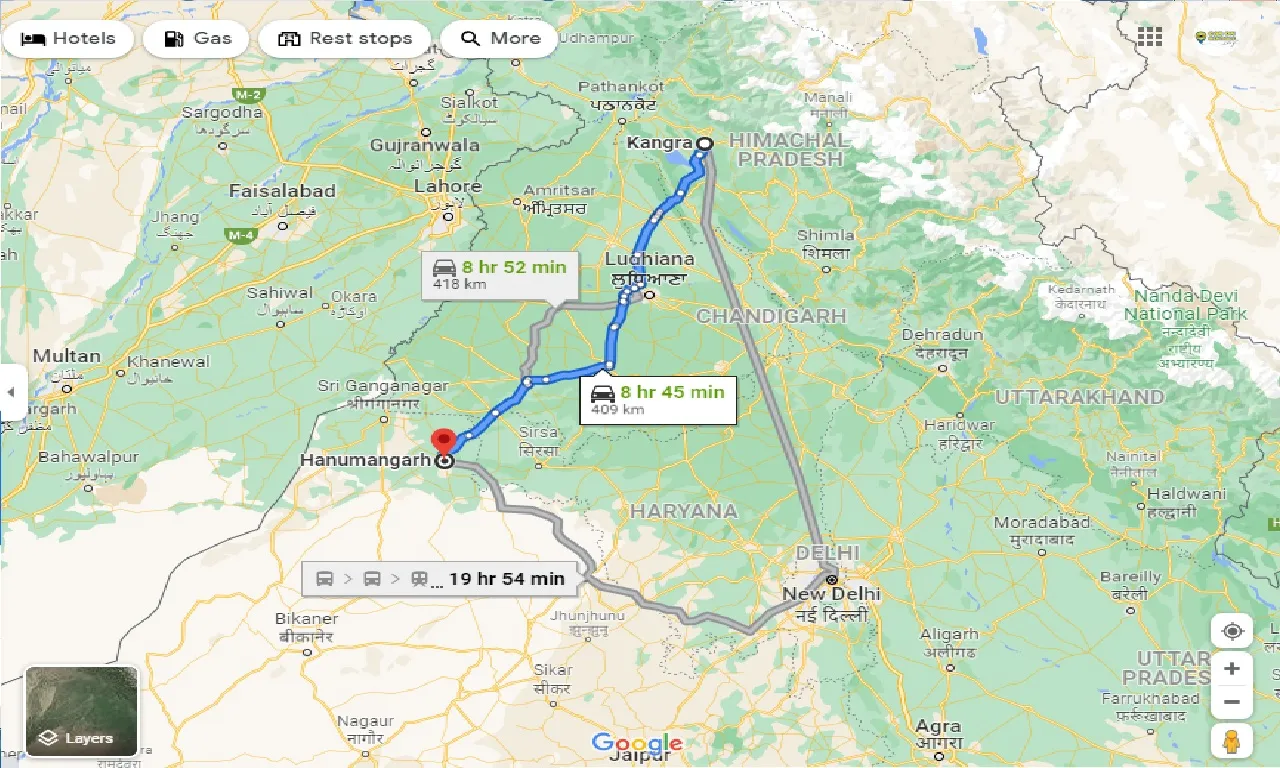 kangra-to-hanumangarh-taxi