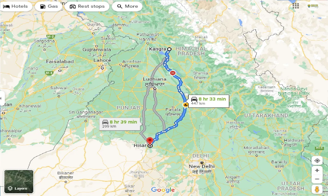 kangra-to-hisar-one-way