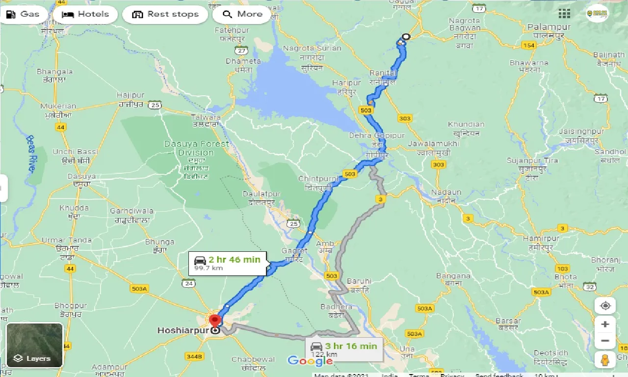 kangra-to-hoshiarpur-taxi