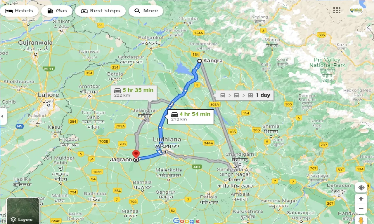 kangra-to-jagraon-taxi