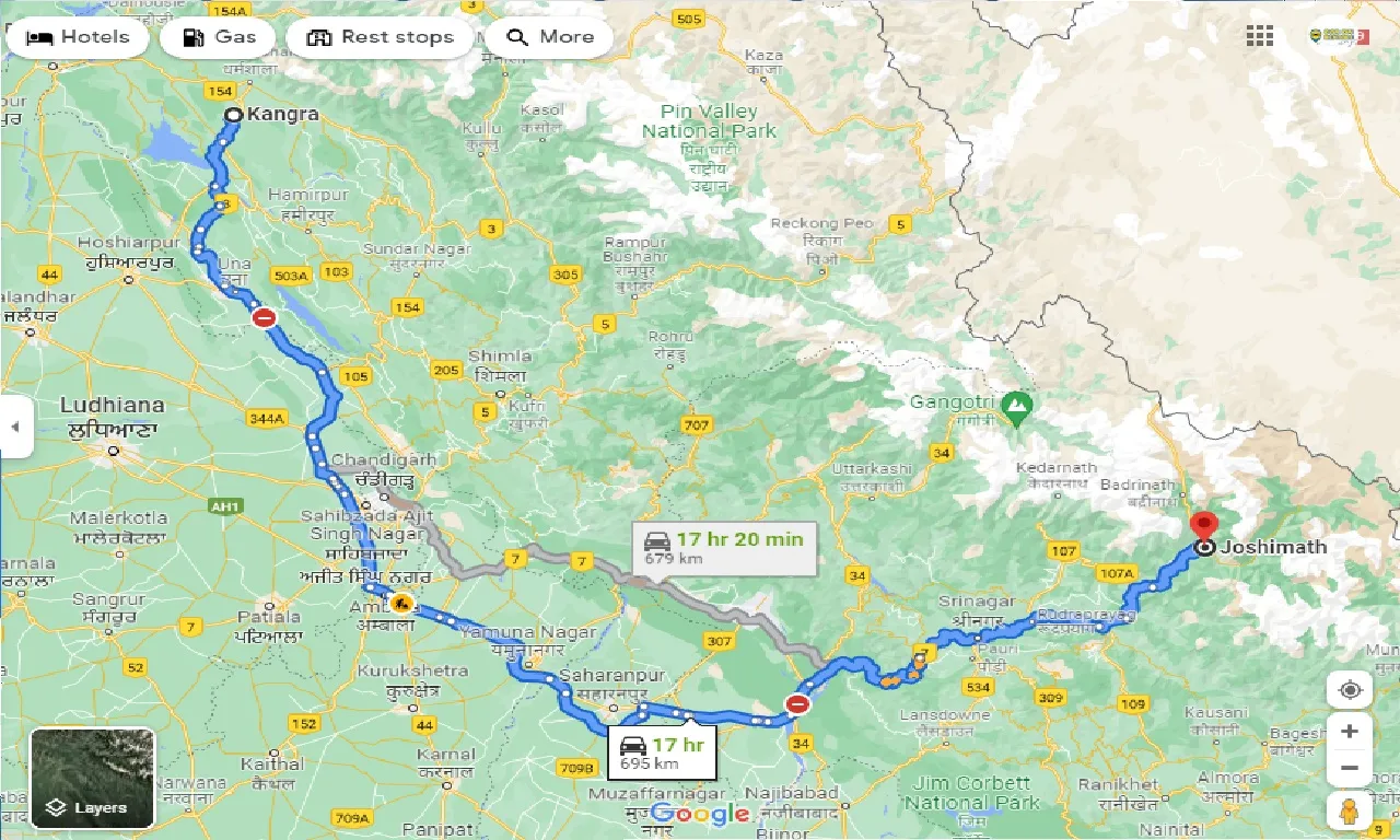 kangra-to-joshimath-taxi